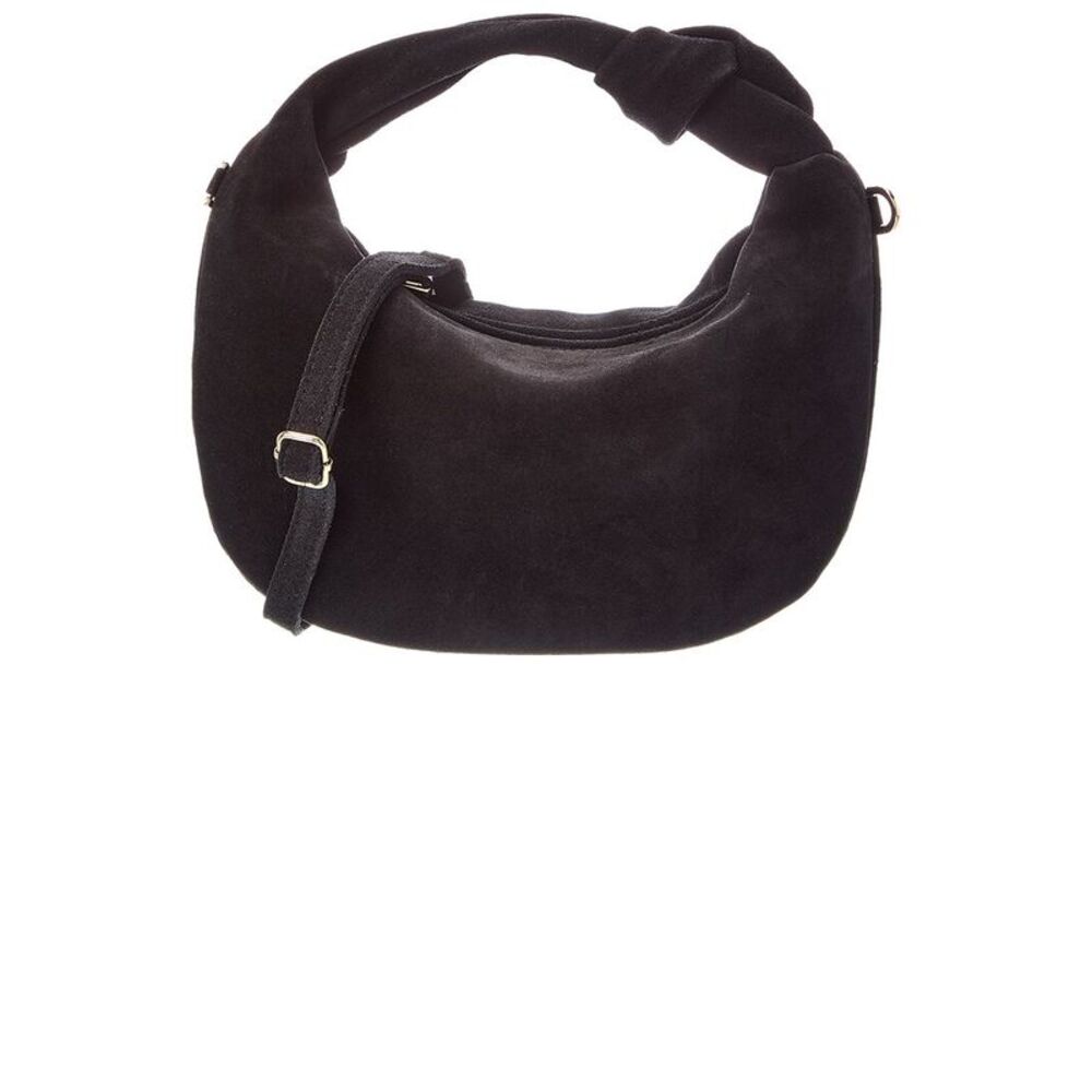 Italian Leather Isabelle Leather Top Handle Bag, Black